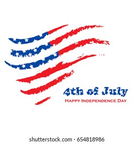 White background with USA grunge flag and text