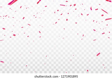 White background with Valentine's day, confetti Celebration carnival ribbons. luxury greeting rich card.