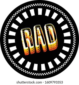 WHITE BACKGROUND VECTOR CIRCLE CHECKER TEXT rad