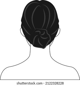 Weißer Hintergrund, Vektorgrafik von schwarz-weißer Linie, die das Gesicht einer asiatischen Frau für Schönheit wie Schönheitsbehandlungen und Massage jung
