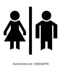 White Background Vector Illustration Couple Icon
