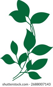 Vetor branco de fundo ilustração de um ramo rosa com folhas verdes e um padrão de design floral