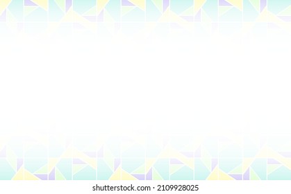 White background vector template with copyspace and colorful mosaic frame. Suitable for business card, backdrop, and greeting card.