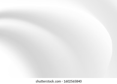 White background Vector wave of white fabric Like cream of milk and yogurt