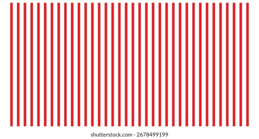 White background with vertical red stripes. Vector seamless vertical stripes pattern. Abstract red seamless pattern wallpaper. Vector illustration