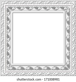 white background with vintage frame