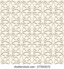 White background, vintage ornament, vector seamless pattern in light color