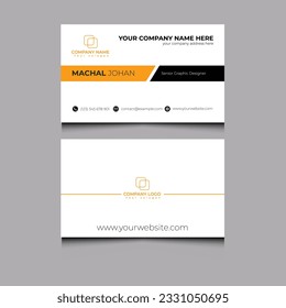 White Background Visiting Card Design