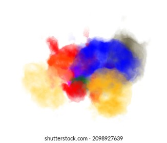 white background with watercolor motif