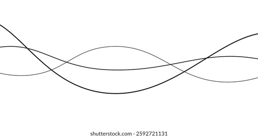 White background wave lines abstract design vector waves background for desktop