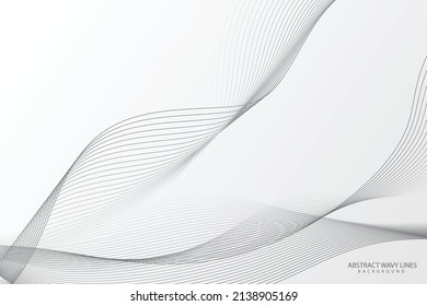 White background with wavy lines and copy space