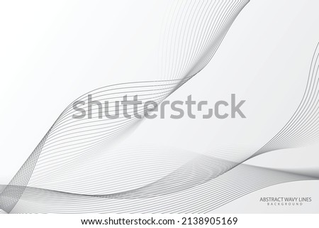 White background with wavy lines and copy space
