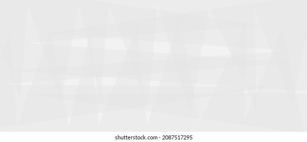 White background wide, neutral geometric wallpaper splash, abstract triangular mosaic. Minimal gray website template, light gradient design, vector illustration.