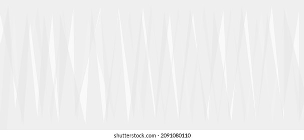Fondo blanco ancho, fondo geométrico neutro salpicado de papel pintado, mosaico triangular abstracto. Plantilla de sitio web gris mínimo, diseño de gradiente de luz, ilustración vectorial.
