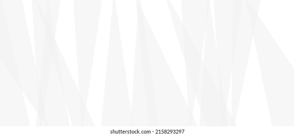 White background wide, neutral geometric wallpaper splash, abstract triangular mosaic. Minimal gray website template, light gradient design, vector illustration.