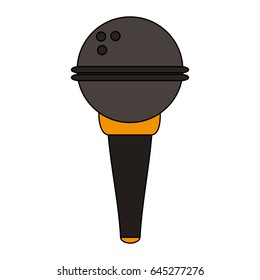 white background with wireless hand microphone