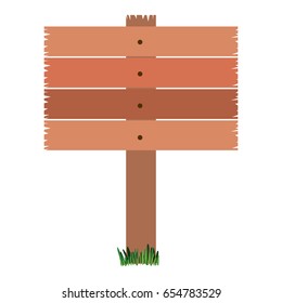 white background with wooden board vector illustration