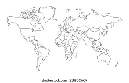 white background of world map with line art design, perfect for office, banner, landing page, background, wallpaper and more