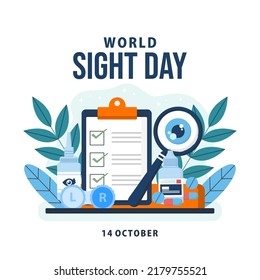 White background of World Sight Day illustration on healthcare icon element. Vector eps 10.