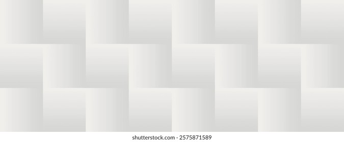 White background with a woven texture. The background features a subtle white gradient, creating a soft, elegant appearance. Square pattern background vector. White background.