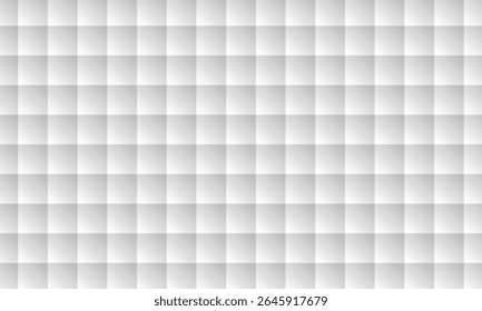 Fundo branco com textura tecida. O fundo apresenta um gradiente sutil, criando uma aparência suave, branca e moderna. Vetor de plano de fundo de padrão quadrado. Fundo branco.
