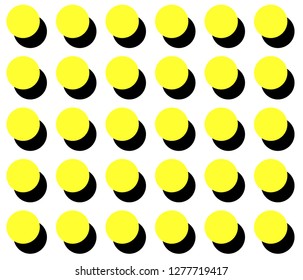 white background yellow circle shape geometric pattern vector
