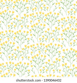 White background with yellow flowers.