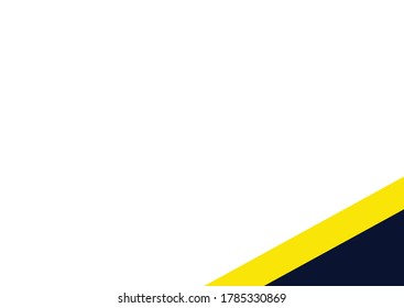 white background with yellow gold and dark blue list at the bottom right corner in the form of triangles and rectangles, background for design