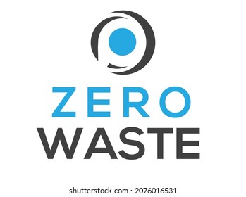 White background Zero waste logo, Zero waste vector logo or icon