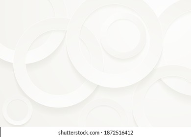 weißer Hintergrund. 3D-Kreis Paperschnitt-Schicht Hintergrund.