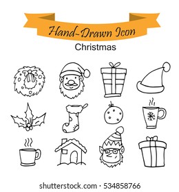 With white backgrounds icons Christmas