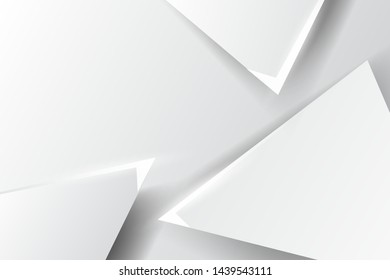 white background.Triangle geometric shapes gray and black minimal decoration for graphic card,template,business. Colorful light gradient abstract mosaic backdrop. 3d.vector illustration EPS10