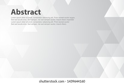 white background.Triangle geometric shapes gray and black minimal decoration for graphic card,template,business.Seamless texture light gradient abstract mosaic backdrop.vector illustration EPS10