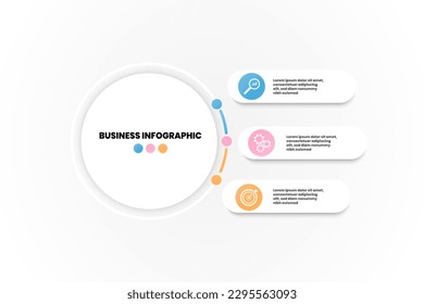  white background,Vector business infographic concept, infographic three steps and business icons