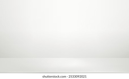 White Background,Wall Interior Studio Room with Light,Shadow on 3d Podium Stand Display for Product Presentation,Vector minimal secene for Winter,Christmas banner