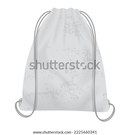 white backpack mockup isolated icon