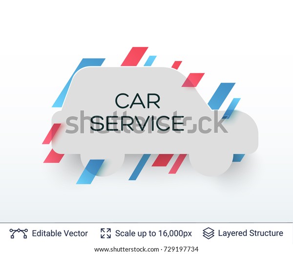 White badge car sticker. Stylish label\
design easy to edit. Vector\
illustration.