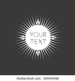 White badge, editable vector illustration isolated eps 10