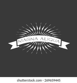 White badge, editable vector illustration isolated eps 10