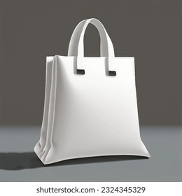 Un diseño de mordaza en una bolsa blanca