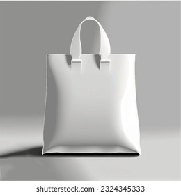 Un diseño de mordaza en una bolsa blanca