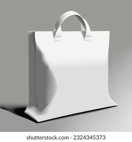 Un diseño de mordaza en una bolsa blanca