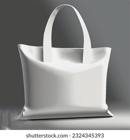 Un diseño de mordaza en una bolsa blanca