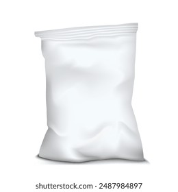 White bag. White packaging. Vector illustration