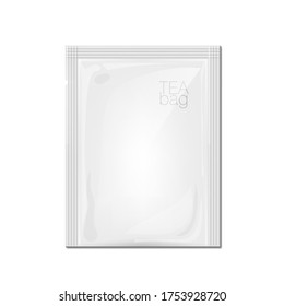 White Bag For Tea Or Other Food. EPS10 Vector
