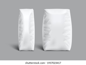 White Bags For Flour Or Other Loose Products. EPS10 Vector