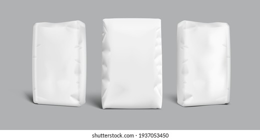 White Bags For Flour Or Other Loose Products. EPS10 Vector