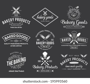 White bakery vector badges for any use