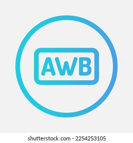 White balance icon in gradient style about camera, use for website mobile app presentation