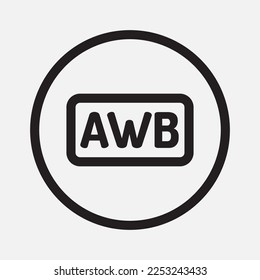 White balance icon in line style about camera, use for website mobile app presentation